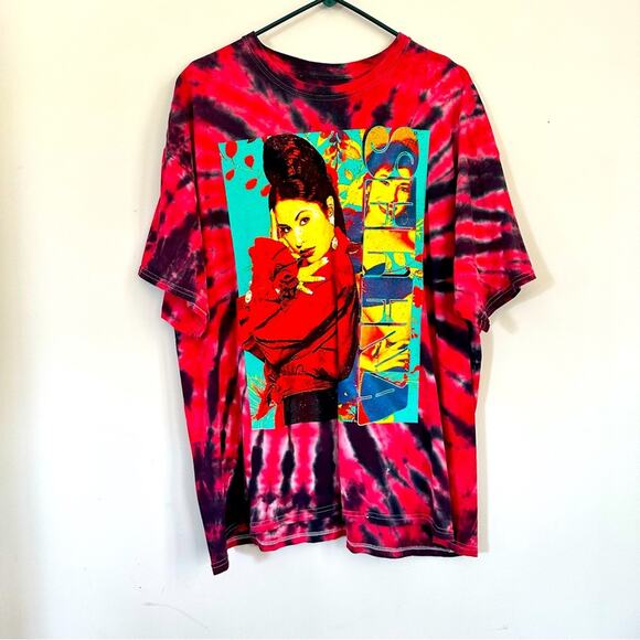 Selena Red Tie Dye Oversized T - Picture 1 of 3